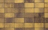 Бетонная тротуарная плитка BRAER Плитка тротуарная ВЫБОР ЛА-Линия 2П.4, Листопад Янтарь коричнево-желтый гранит, 200*100*40 мм