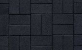 Бетонная тротуарная плитка BRAER Плитка тротуарная ВЫБОР ЛА-Линия 2П.4, Стоунмикс черный, 200*100*40 мм