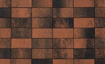 Плитка тротуарная ВЫБОР ЛА-Линия 2П.4, Листопад Мустанг оранжево-черный гранит, 200*100*40 мм