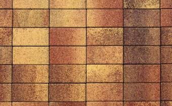 Плитка тротуарная ВЫБОР ЛА-Линия 2П.4, Листопад Осень коричнево-красно-желтый гранит, 200*100*40 мм